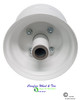 6″ x 4.50" Steel Rim, 3 Piece With 5 3/4" Center Hub. White Color