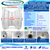 6″ x 4.50" Steel Rim, 3 Piece With 5 3/4" Center Hub. White Color
