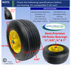 13x6.50-6 Carefree FOAM FILLED Wheel & Tire Assy, Rib Tread, 5 3/4" Center Hub. Yellow Rim