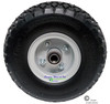 410/350-4 Carefree (No-Flat) Assembly with Diamond Tread Tire and 3 piece, Gray Color Rim