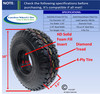 410/350-4 Carefree HD Foam Fill (Solid) Tire, Diamond Tread