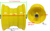 Copy of 6″ x 4.50" Steel Rim, 1 Piece With 5 3/4" Center Hub. Yellow Color