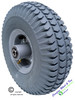10" x 3" (260x85) Pneumatic GREY Tire & Tube Assembly With Hub and Bore Options