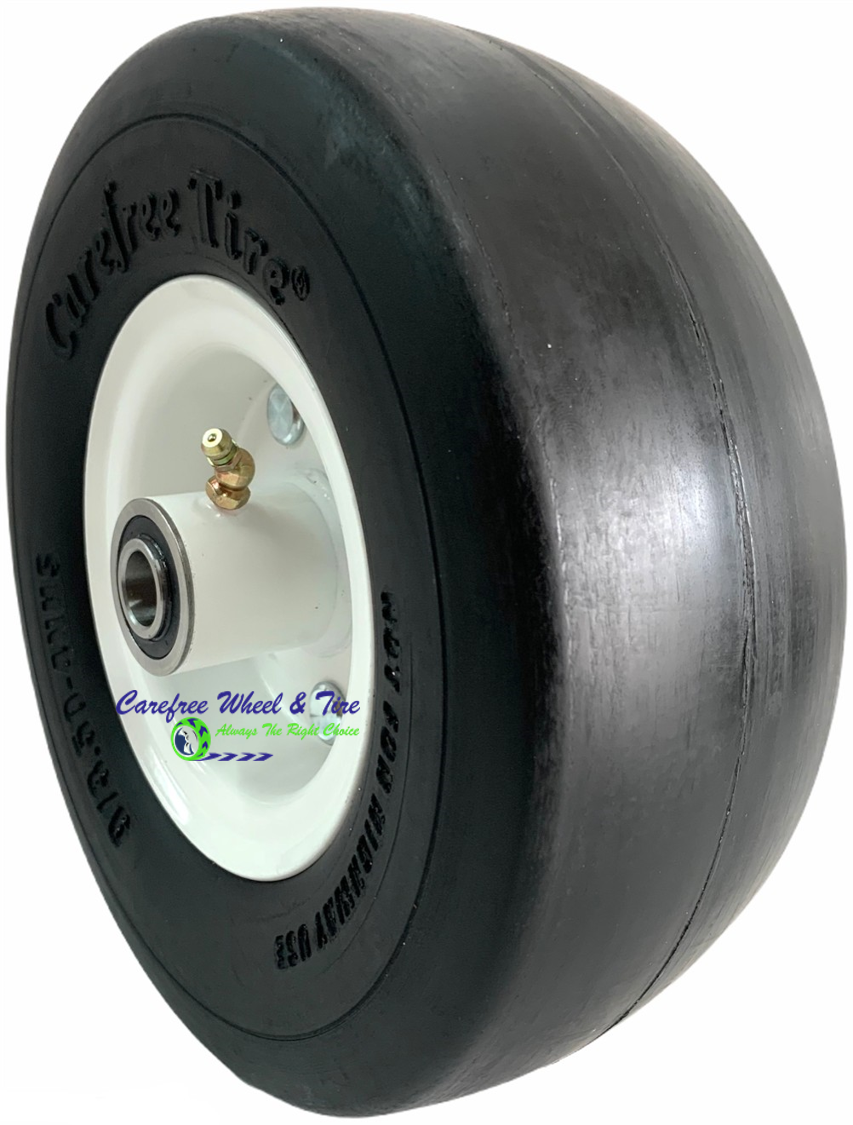 9x3.504 (9" x 3") Pneumatic Tire & Tube Assembly With Hub and Bore Options