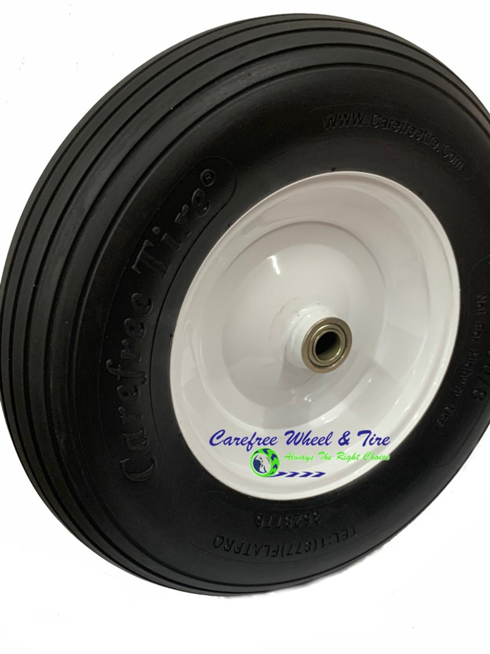 Solid Core Flat Free Tire - 4.80/4.00-8 - QC Supply