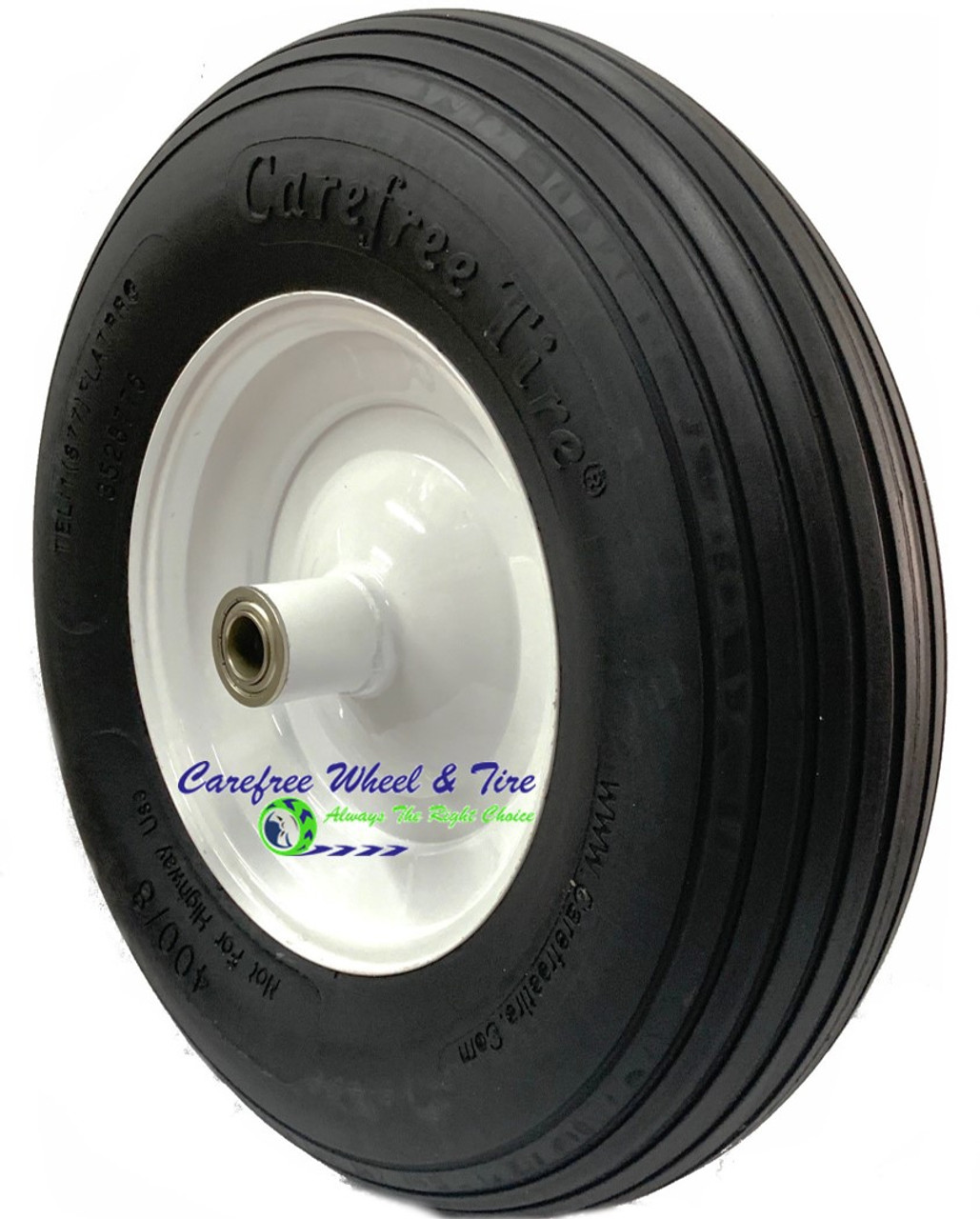 Solid Core Flat Free Tire - 4.80/4.00-8 - QC Supply