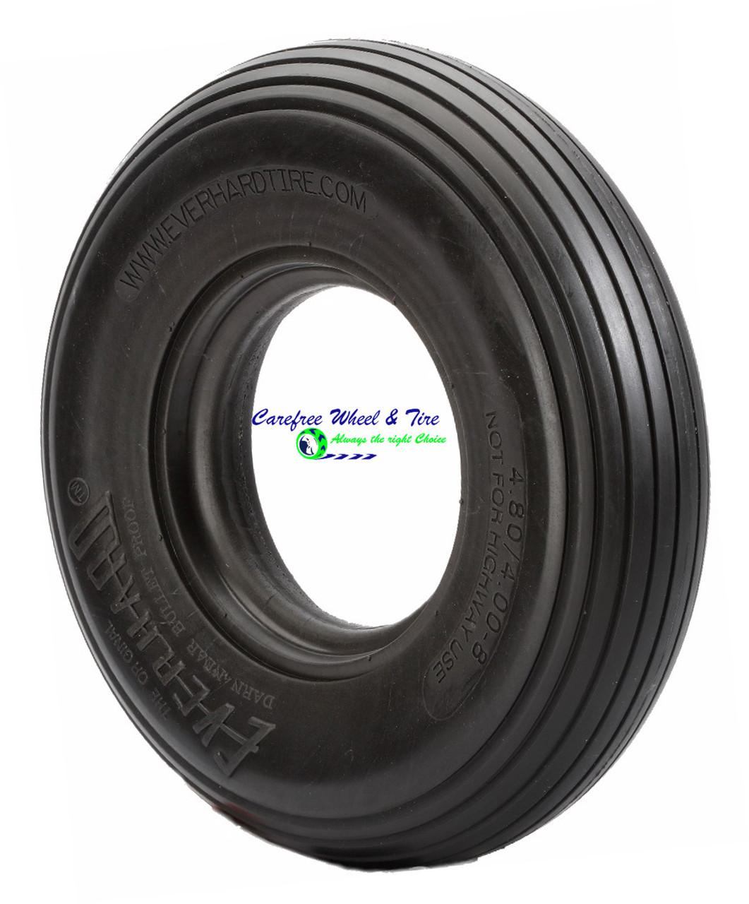 4.80/4.00-8 (16x4) Everhard HD Rib Tread, Wheelbarrow/Cart Tire