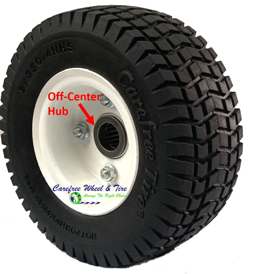 thumbnail image 2 of RUSSO Flat Free Solid Tire – 9x3.50-4 Front Caster Wheel For John Deere AM115510 2 of 4