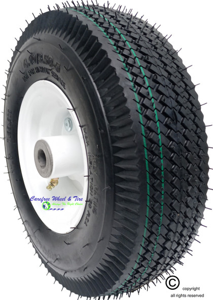 4.10/3.50-5 (11 3/8" x 3 3/4") Carefree Foam Fill Assembly. Fits Scag