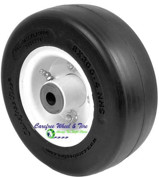 8/3.00-4 (8" x 3") Wheel Assy, 3.50″ Centered Hub. Choose Bore Size