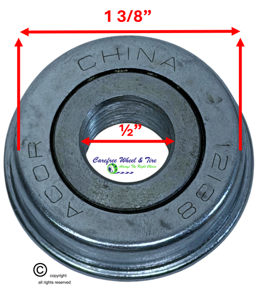 Pack of 2 FLANGE Bearings 1/2" X 1 3/8".  REF.#12138