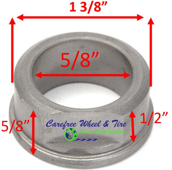 5/8" ID X 1-3/8" OD x 5/8"H Flange, Low Profile Powder Metal Bushing. Pack of 2