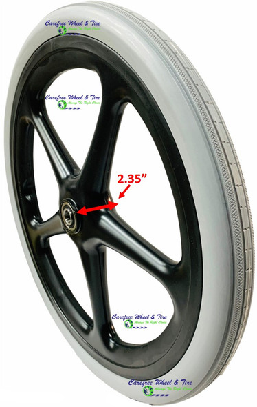 20x1.75 Utility Cart Wheel With Non-Marking Grey Tire