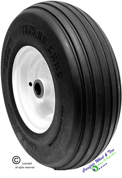13" x 5.00-6 Carefre (No-Flat) Assembly, 3" & 6" Center Hub and Choice of Bore Size