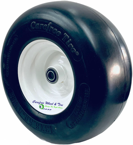 8 Balloon Cushion, Carefree (No-Flat Tire) Wheel With Bearings