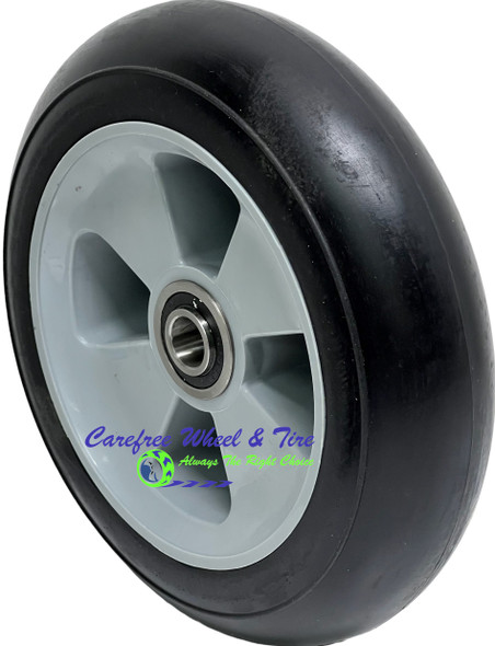 8" Balloon Cushion, Carefree (No-Flat Tire) Wheel With Bearings