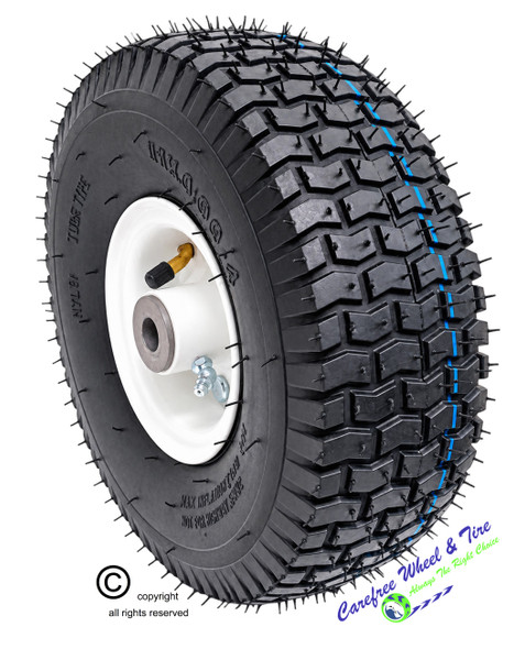 11x4.00-4 Pneumatic Rim & Tire Assembly With Hub and Bore Size Options