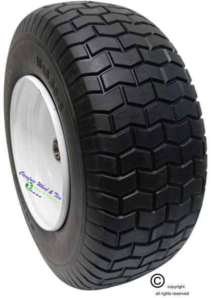 16 x 6.50-8 Carefree Wheel Assembly, Flat Free Tire & 3" Centered Hub