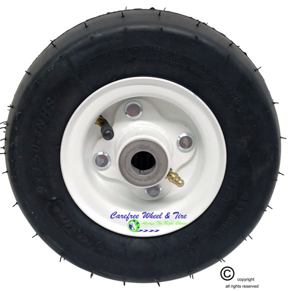 9x3.50-4 Wheel and Tire Assembly. 3 1/2" Centered Hub