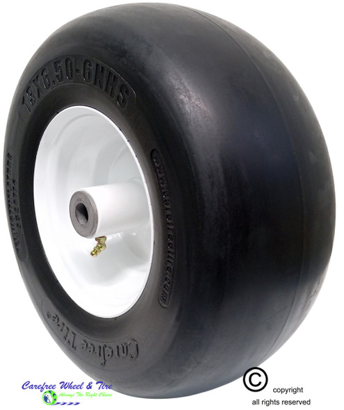 13x6.50-6 Carefree (No-Flat) Wheel & Tire Assy with Smooth Tread, 5 1/2" Center Hub