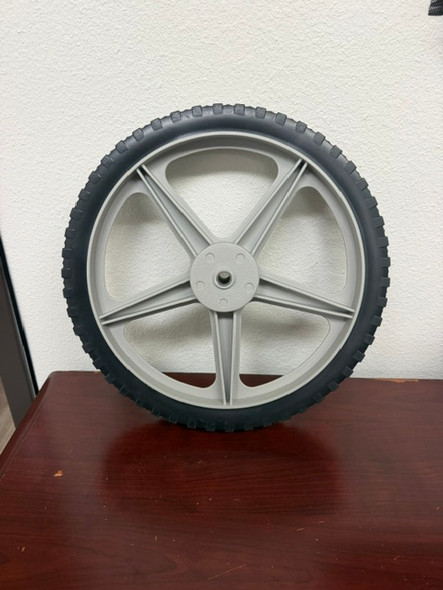 14" x 1.75" Solid Rubber Wheel Assembly, Composite Rim, 1/2" Bore | Set of 2
