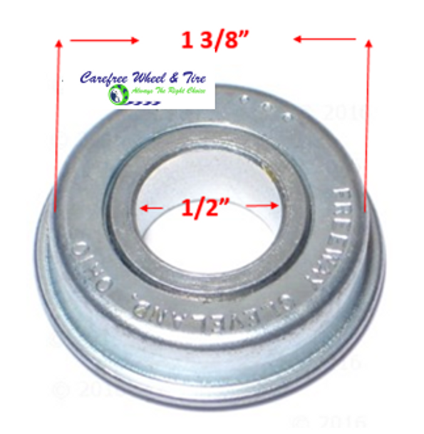 Pack of 2 FLANGE Bearings 1/2" X 1 3/8".  REF.#12138