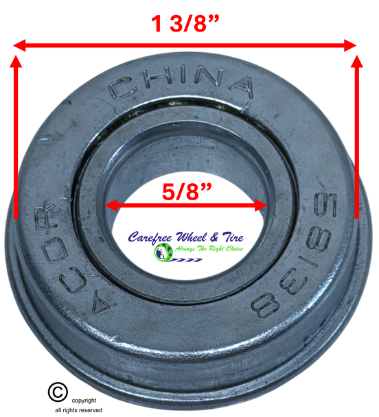Pack of 2 FLANGE Bearings 5/8" X 1 3/8".