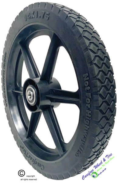 14" x 1.75" HD 6 Spoke Universal Fit For Cart Wheels