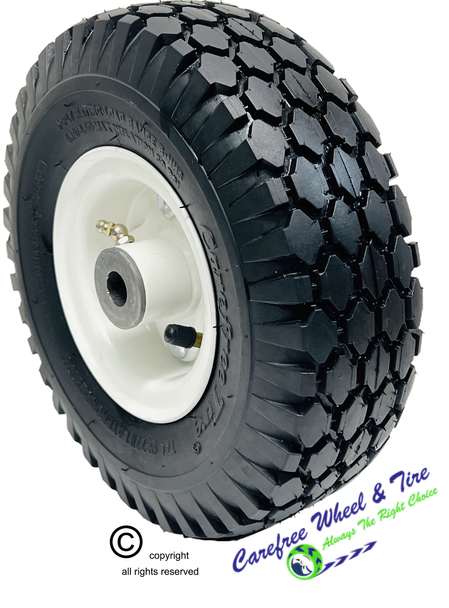 410/350-4 Pneunatic Assembly with Diamond Tread Tire