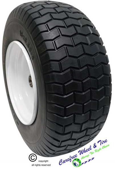 16 x 6.50-8 Carefree Wheel Assembly, Flat Free Tire & 3" Centered Hub