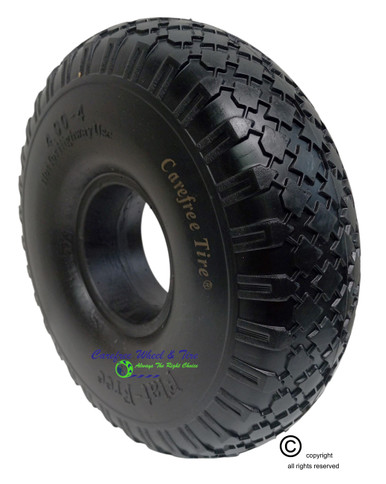 11x4.00-4 Solid Carefree Tire With Turf Tread