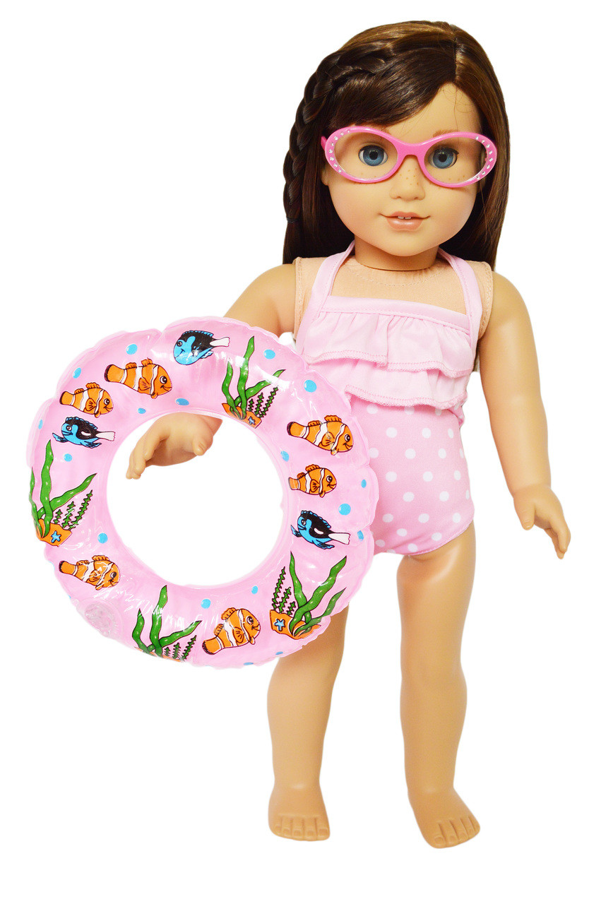 Pink Swim Ring for American Girl Dolls- FITS AROUND WAIST-