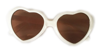 White Pearl Heart Sunglasses