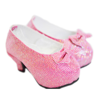 Pink Front Bow Heels  for Wellie Wishers