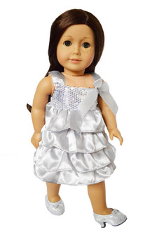 My Brittany's Silver Holiday Dress for American Girl Dolls