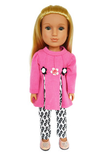My Brittany's Flower Leggings Set for Wellie Wisher Dolls