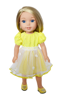 My Brittany's Yellow Easter Dress for Wellie Wisher Dolls