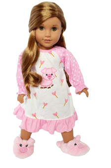 My Brittany's Piggy Nightgown for American Girl Dolls