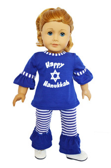 Happy Hanukkah Outfit for American Girl Dolls 