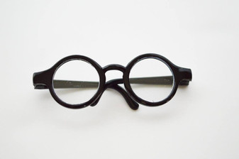 Round Black Glasses for  Wellie Wisher Dolls