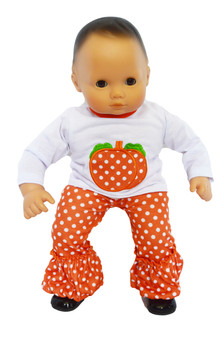  Harvest Pumpkin Outfit for Bitty Baby Dolls