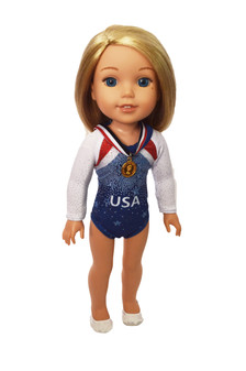 USA Gymnastics for Wellie Wisher Dolls, Glitter Girl Dolls and Hearts for Hearts Dolls Complete with Accessories