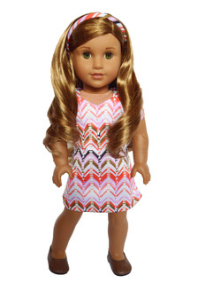 Zig Zag Dress Fits 18 Inch American Girl Dolls