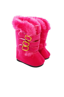 Hot Pink Doll Boots Fits 18 Inch American Girl Dolls