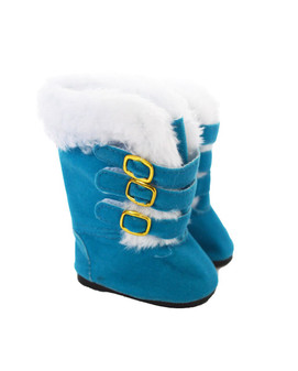 Blue  Doll Boots Fits 18 Inch American Girl Dolls