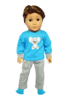 Blue Koala Pjs Fits 18 Inch American Girl Dolls