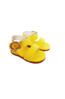 Yellow Summer Sandals Fits 18 Inch American Girl Dolls and Kennedy and Friends Dolls- No Buckle 