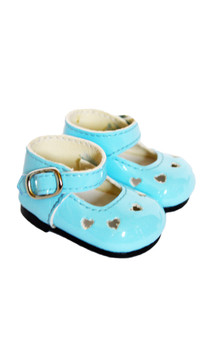 Light Blue Mary Janes Fits American Girl Dolls and Kennedy and Friends 