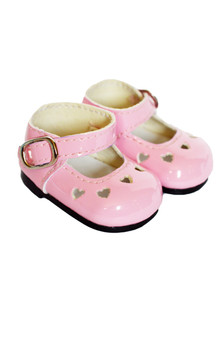 Pink Heart Shoes Fits American Girl Dolls and Kennedy and Friends Dolls