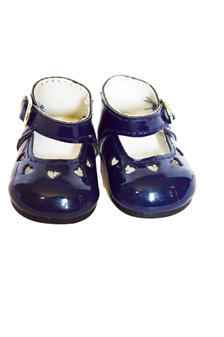 Navy Blue Heart Shoes Fits American Girl Dolls and Kennedy and Friends Dolls